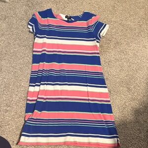 Talbots Blue and Pink Striped Mini Dress